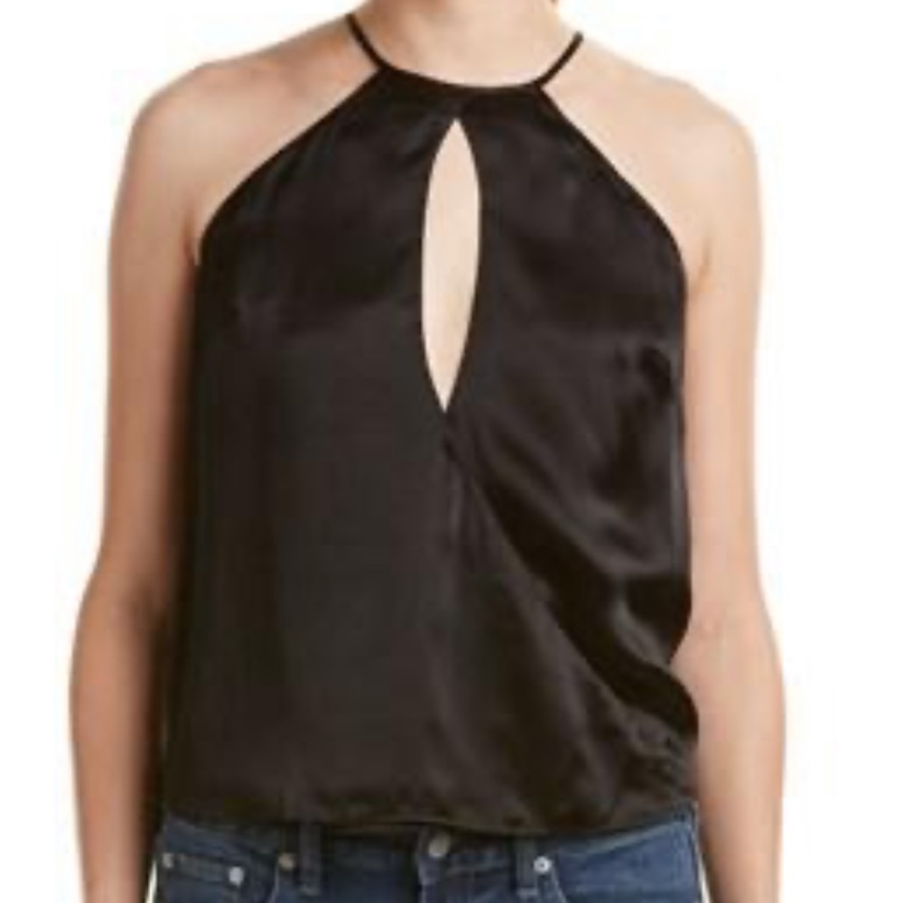 Cami NYC silk black tank halter The Wren